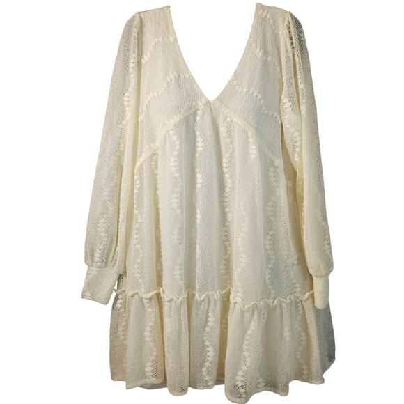 BB Dakota Dresses & Skirts - BB Dakota Steve Madden Lace Drop Waist Ruffle Dress Y2K sz S NWT | MSRP $99